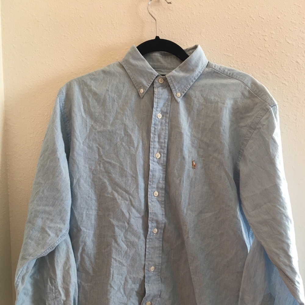 Light blue button down.